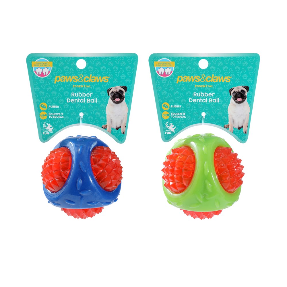 TPR Dental Squeaky Ball Dog Toy 8cm