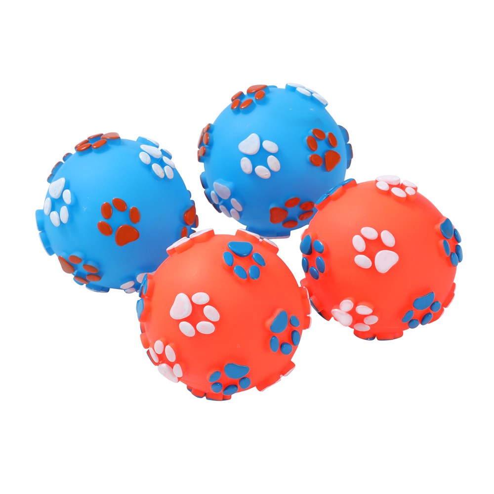 2 Pack Paw Print Chew Ball