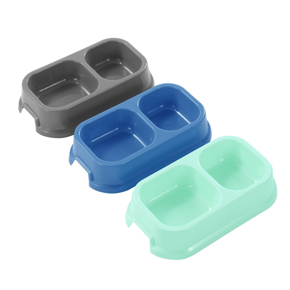 Dual Pet Bowl Small 24.5 x 14.5 x 5.5cm