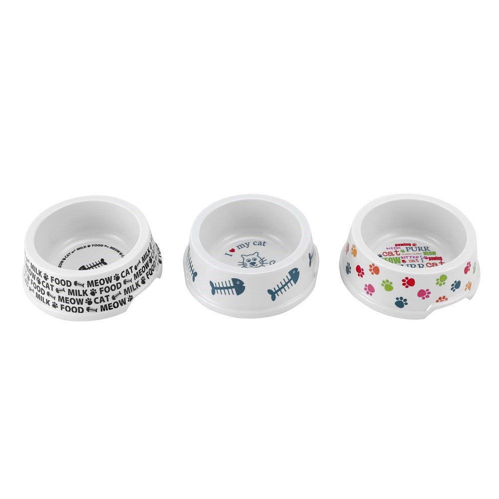 Printed Melamine Cat Bowl 200ML Assorted