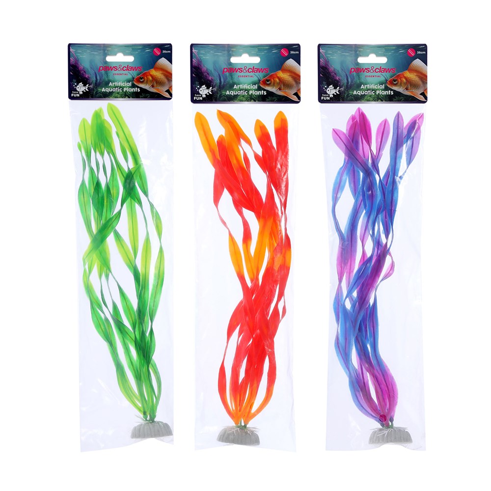 3 Pack Artificial Aquatic Plant 36cm Assorted