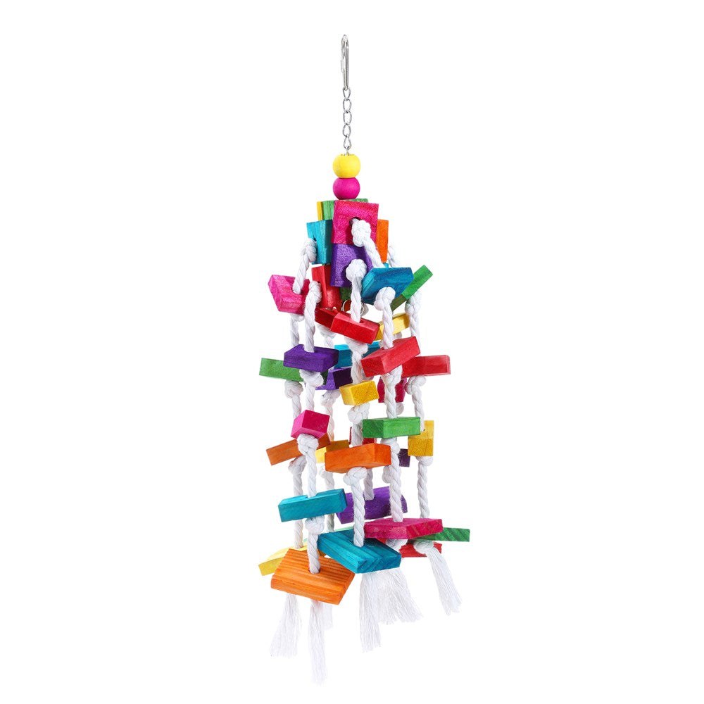 Parrot Large Wood and Rope Toy 40 x 15cm
