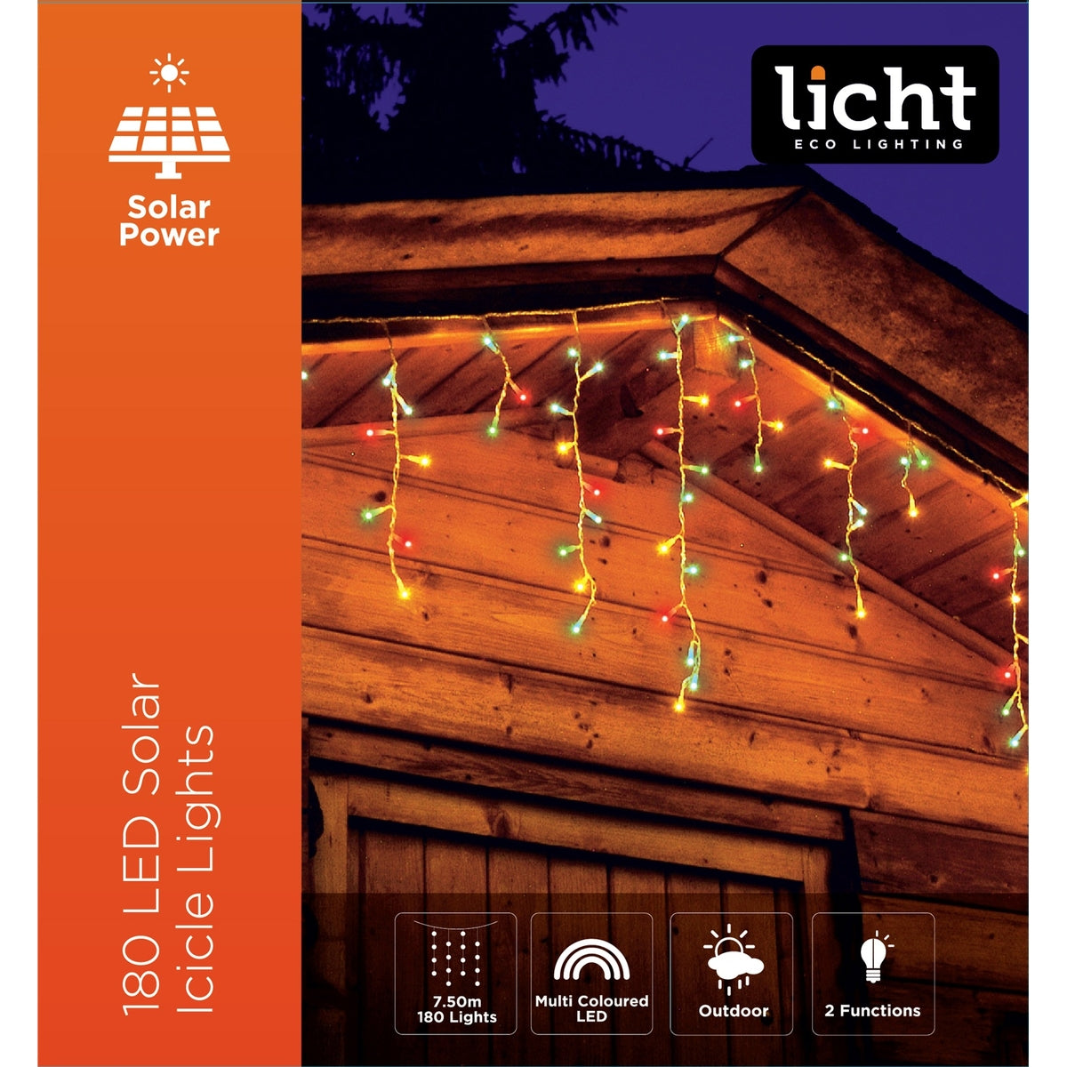 Solar Shape Icicle Light 7.5m