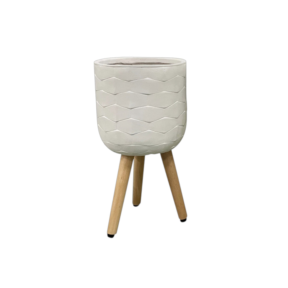 Textured Tripod Plant Pot - Medium