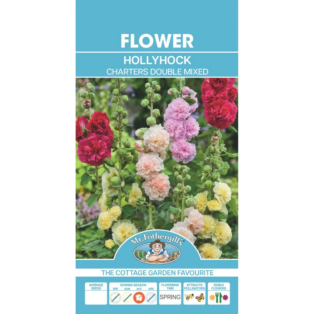 Fothergills Seeds - Hollyhock Charters Double Mixed
