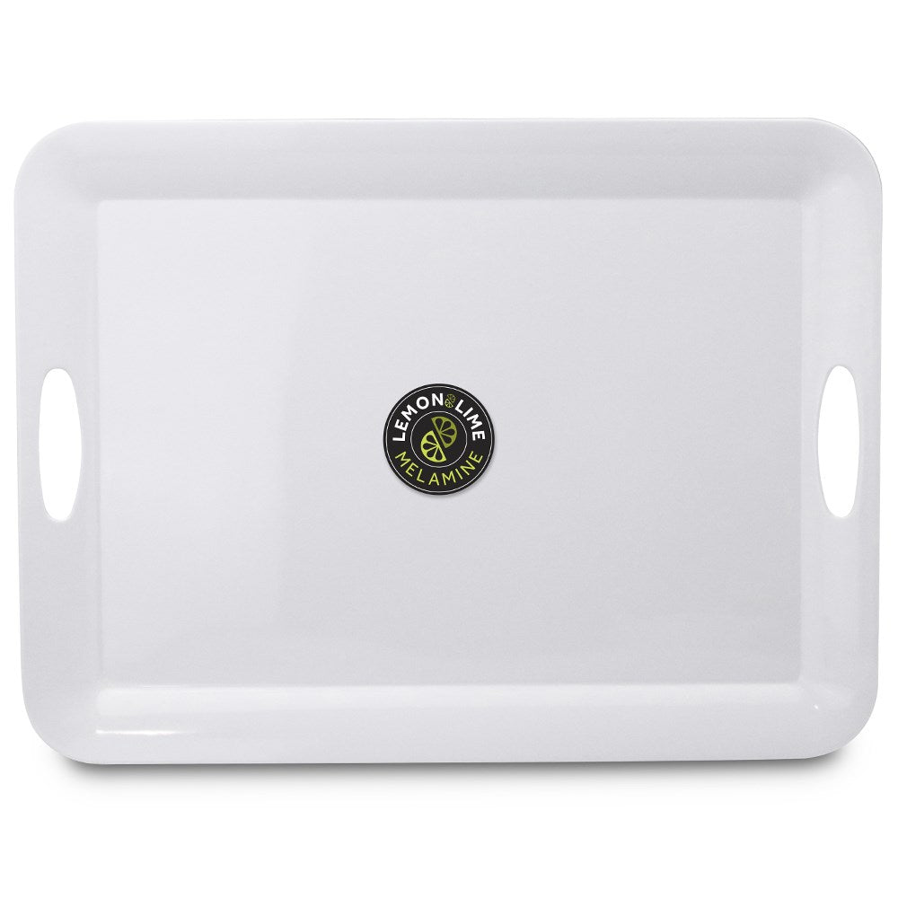 Large Handled Melamine Platter 50 x 38cm White