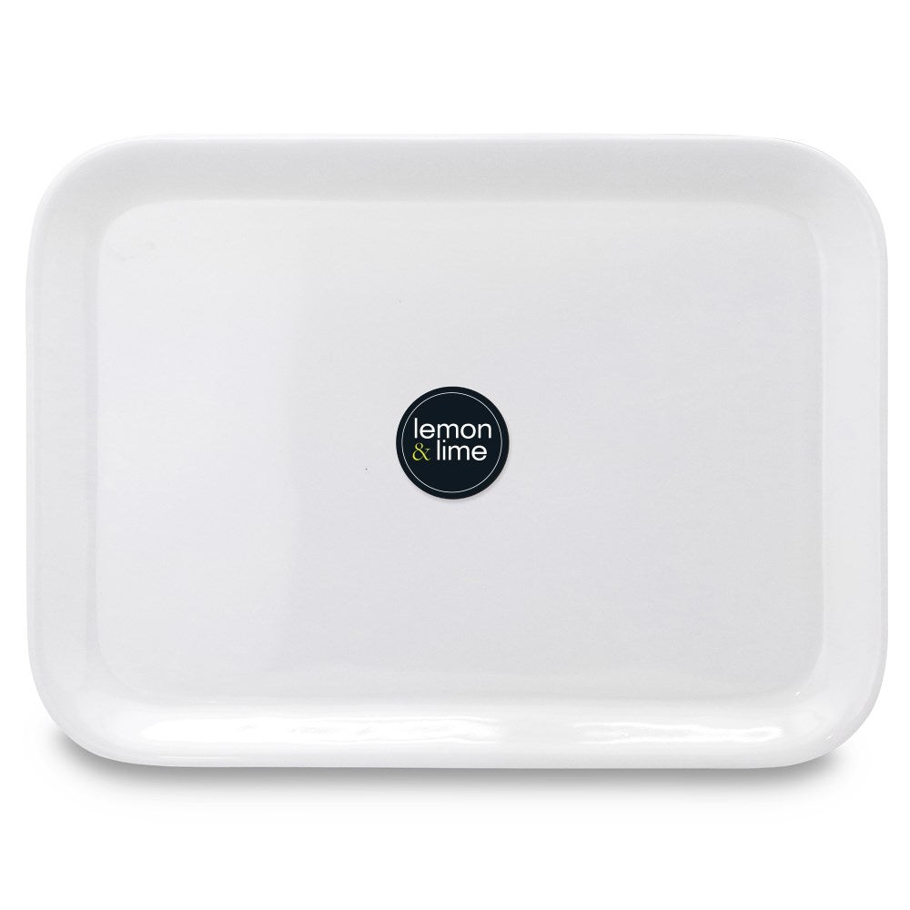 Melamine Serving Tray White 39.5 x 29cm