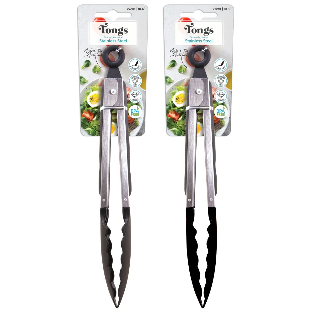 Nylon Tongs with Locking Clip