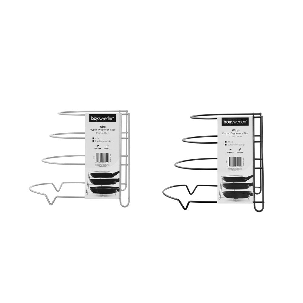 4 Tier Wire Frypan Organiser 27cm x 24.5cm x 23cm