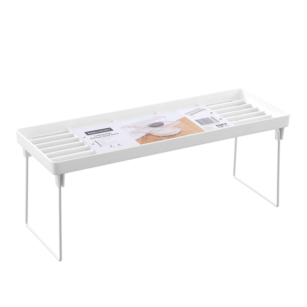 Collapsible Stackable Kitchen Shelf Rack 39.5 x 14 x 15.5cm