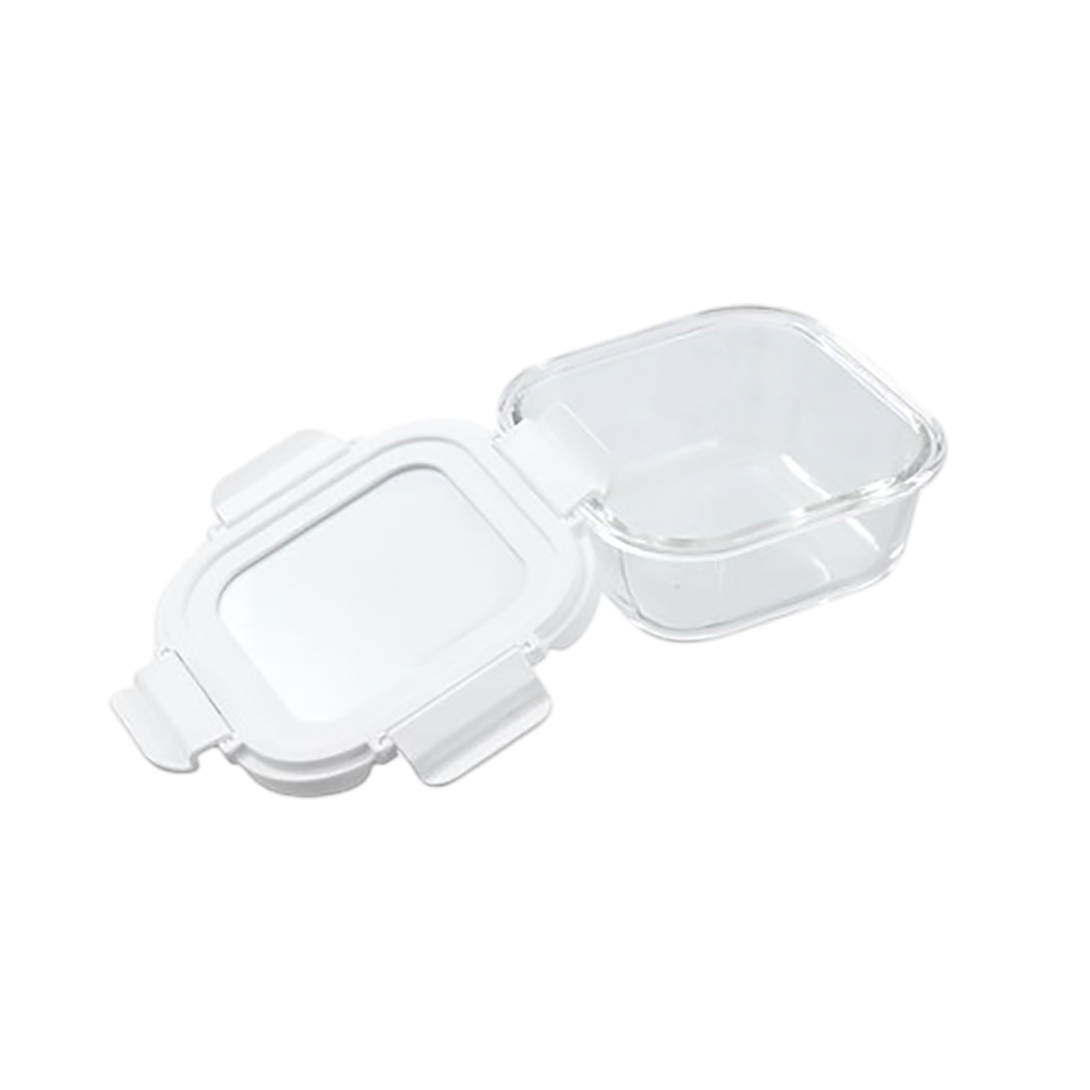 Yorkshire Glass Square Container with Lid 500ml