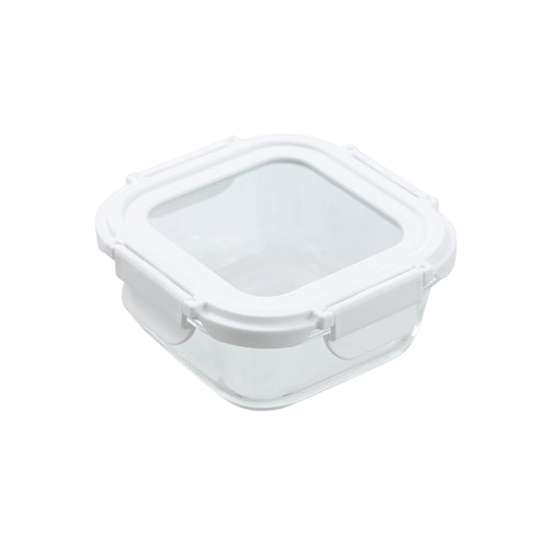 Yorkshire Glass Square Container with Lid 500ml