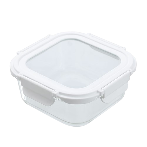 Yorkshire Glass Square Container with Lid 800ml