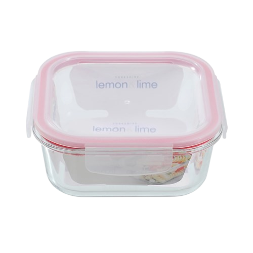 Yorkshire Square Glass Container with Clip Seal Lid 1.2L