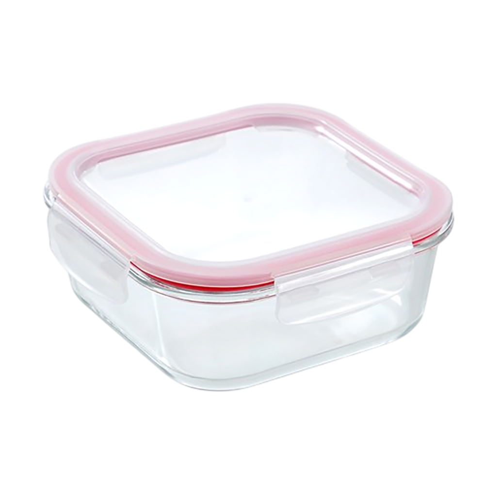 Yorkshire Square Glass Container with Clip Seal Lid 1.2L