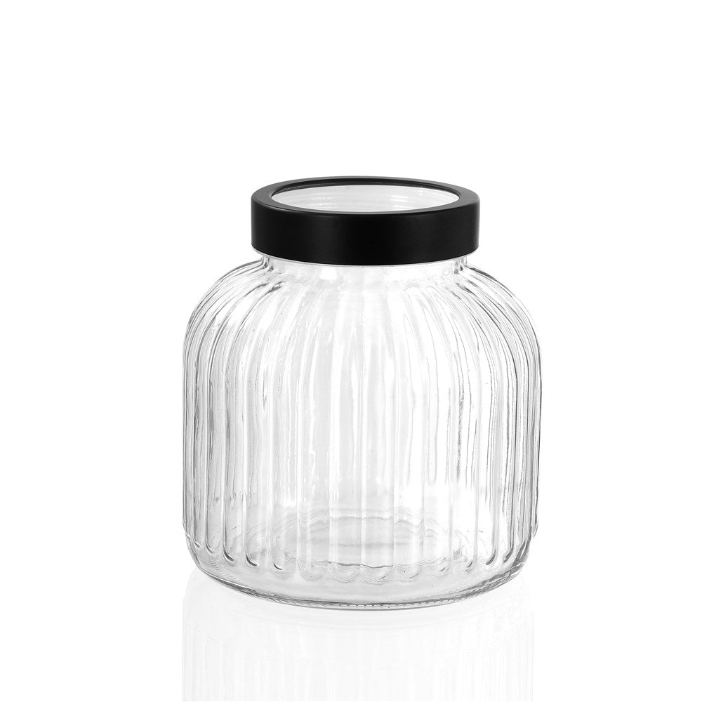 Brooklyn Textured Glass Jar 3L