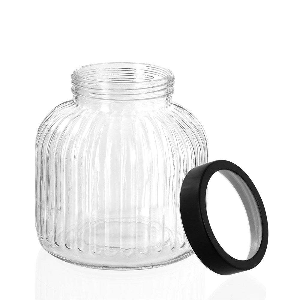 Brooklyn Textured Glass Jar 3L