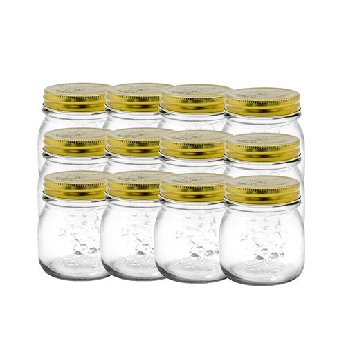 Roma Clear Glass Conserve Jar 300ml - 12 Pack