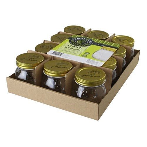 Roma Clear Glass Conserve Jar 300ml - 12 Pack