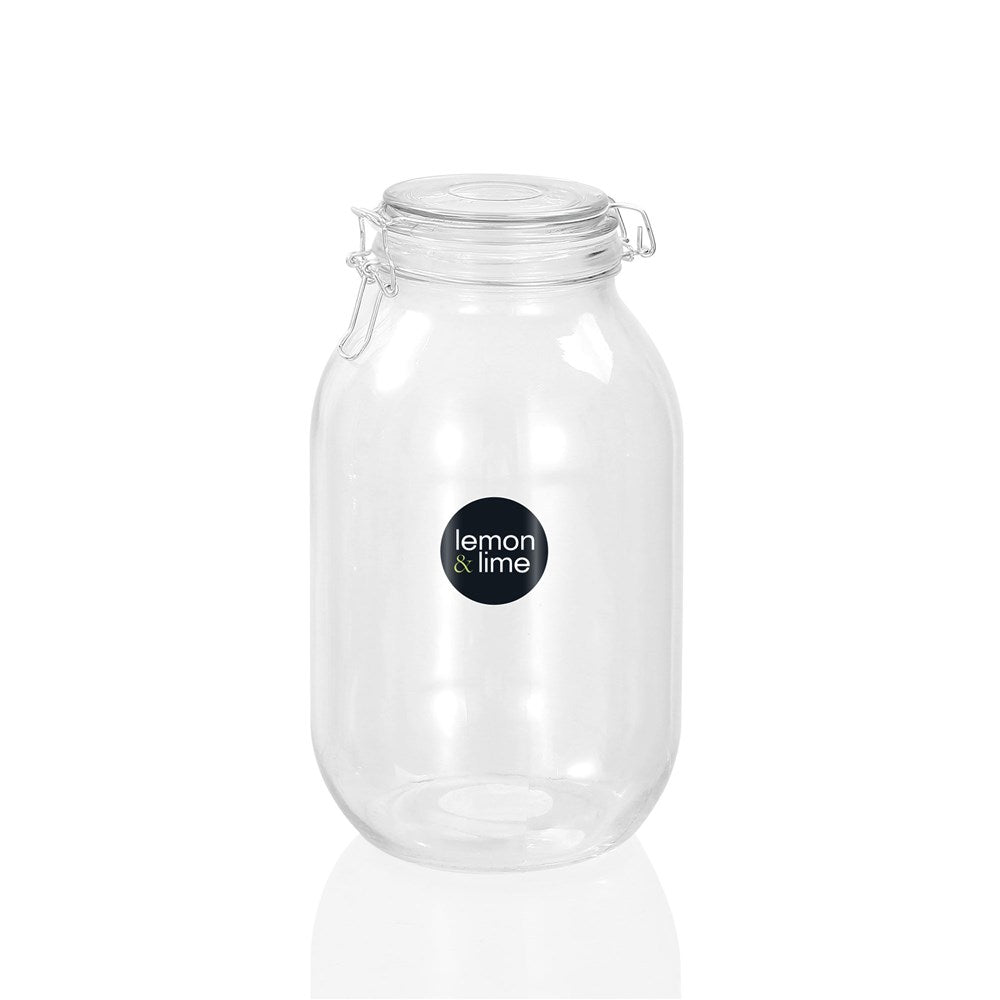 Fresco Glass Clip Jar 3L