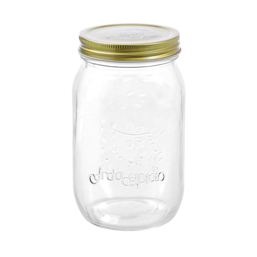 Roma Clear Glass Conserve Jar 1L