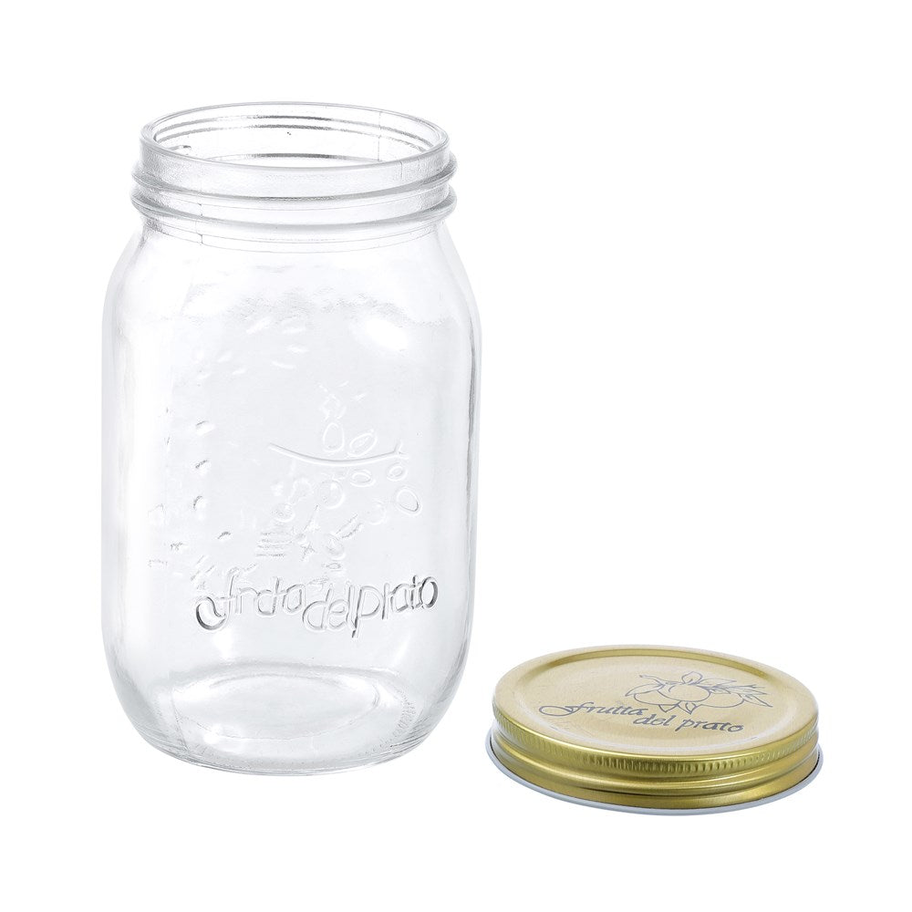 Roma Clear Glass Conserve Jar 1L