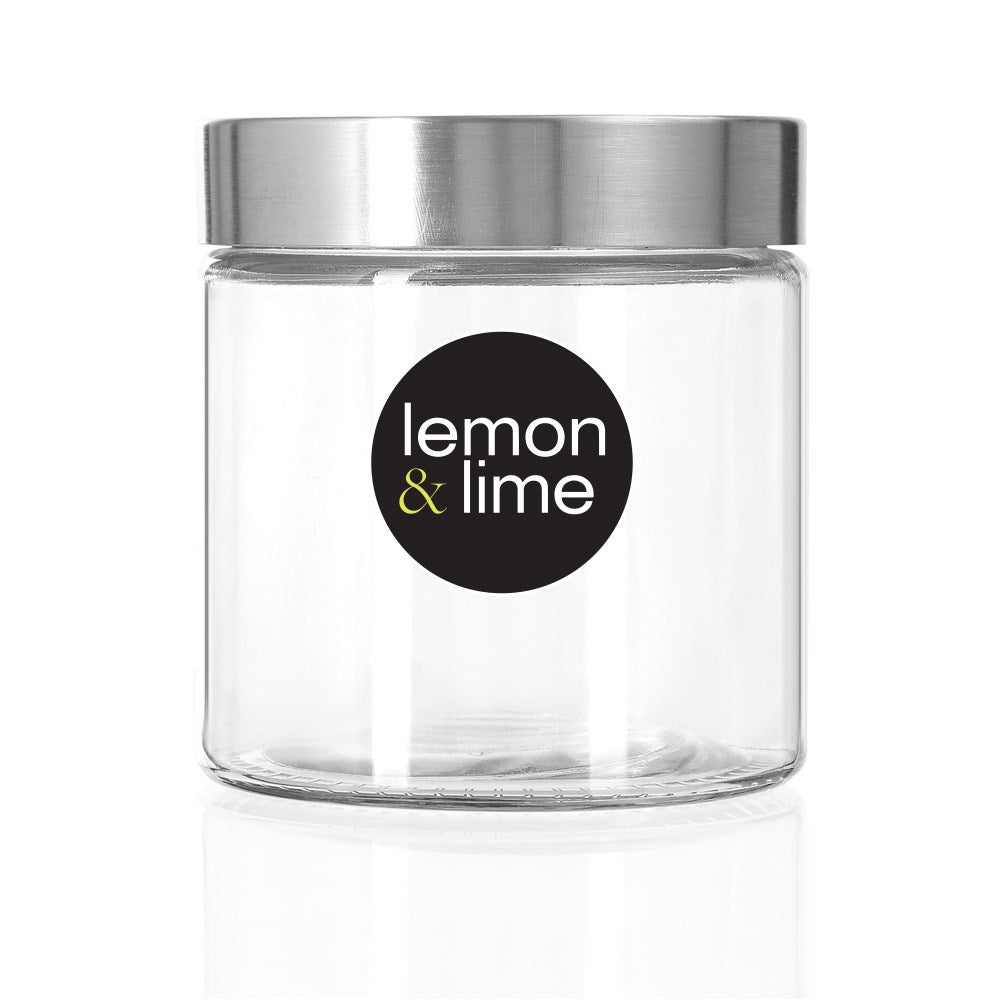 Glass Jar with Stainless Steel Lid 830ml