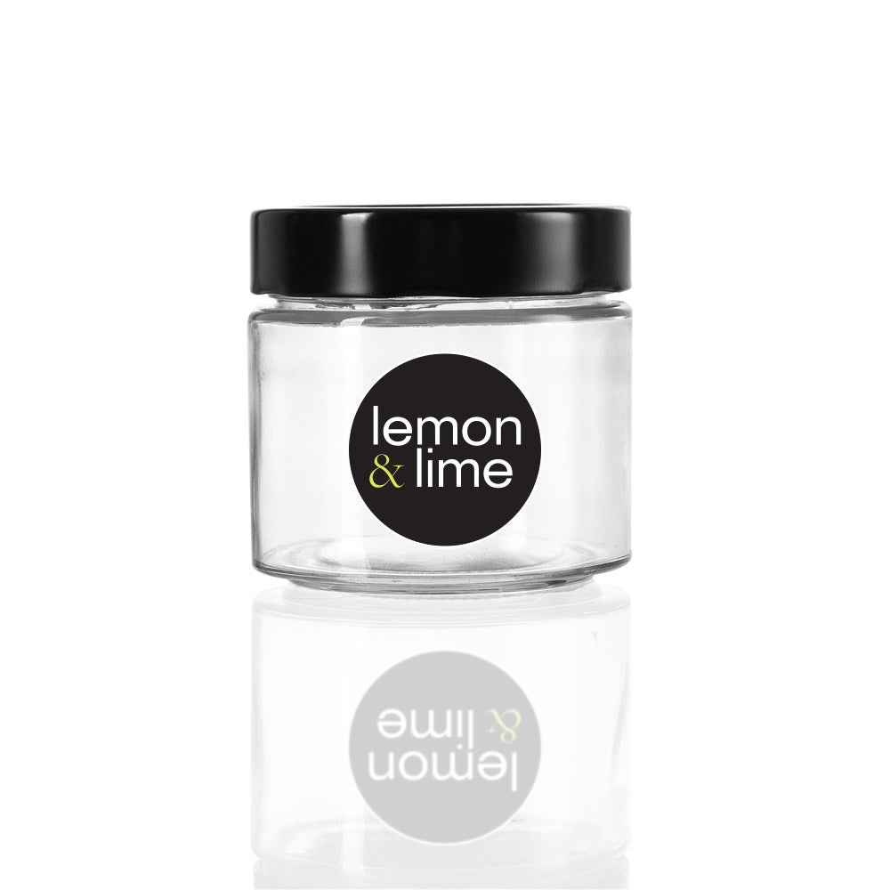 Soho Glass Preserve Jar 360ml with Black Lid