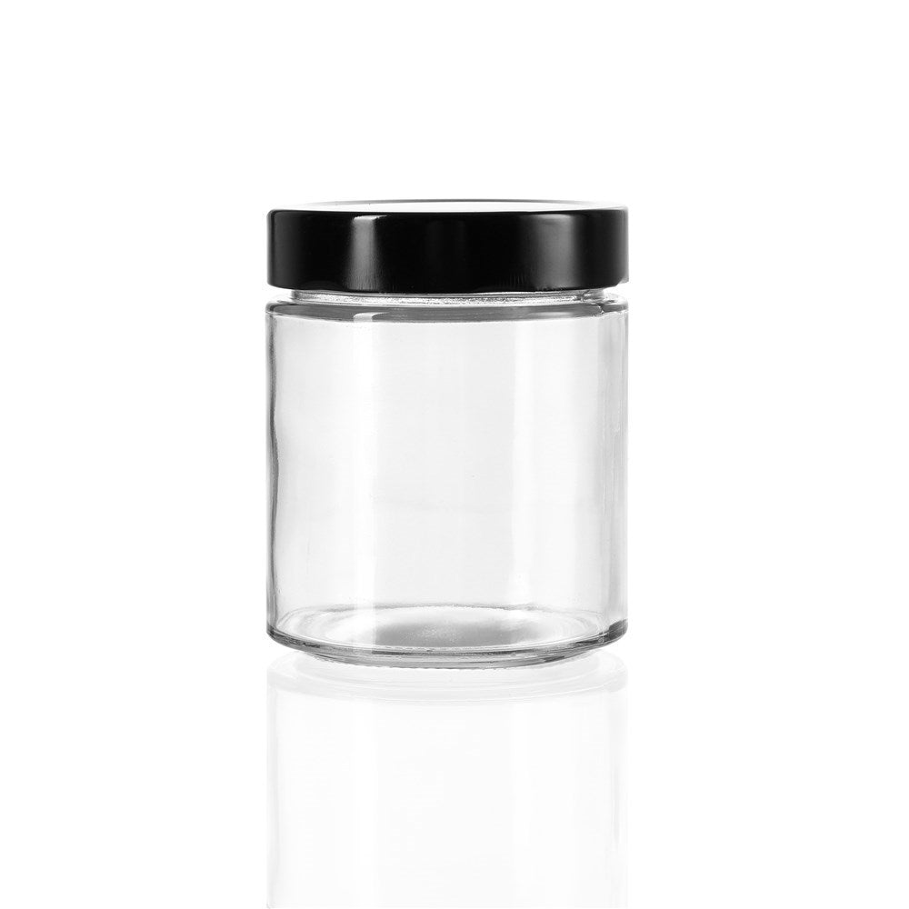 Soho Glass Preserve Jar 470mL Black Lid