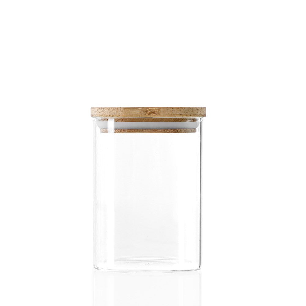 Camden Square Glass Jar Bamboo Lid 550ml