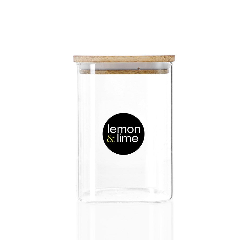 Camden Square Glass Jar Bamboo Lid 1.1L