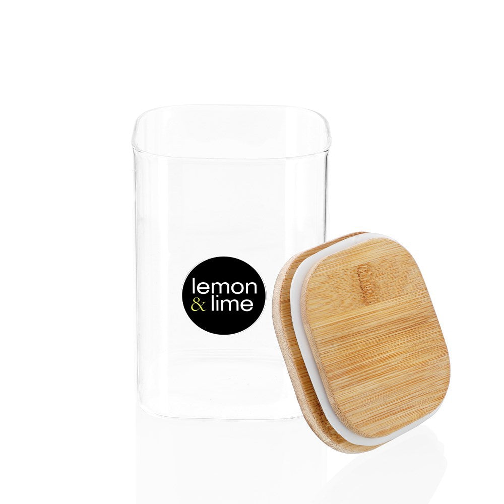 Camden Square Glass Jar Bamboo Lid 1.1L