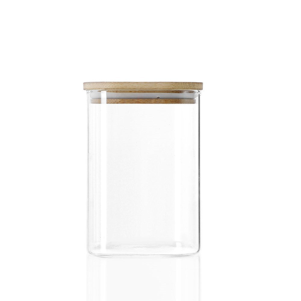 Camden Square Glass Jar Bamboo Lid 1.1L