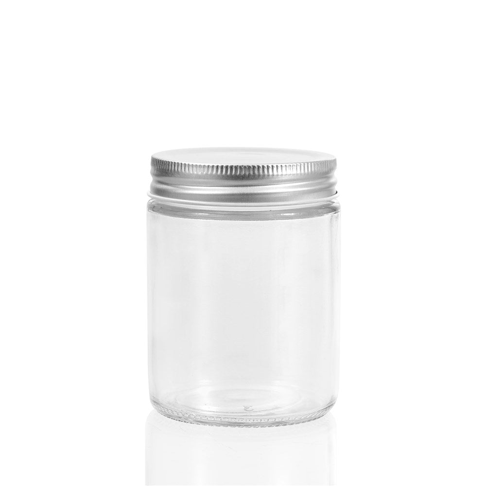 6 Pack Capri Glass Preserve Jar 300ml Silver Lid