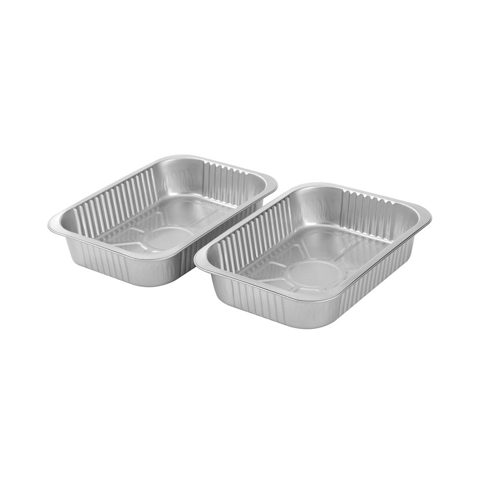 2 Pack Premium Smooth Wall Foil Tray 28 x 20 x 5.5cm