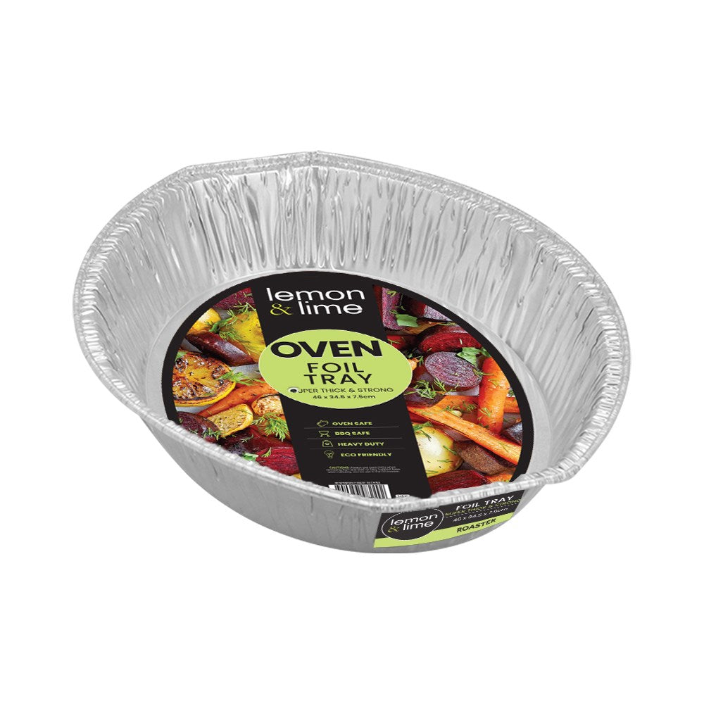 Foil Oval Tray Large 46 x 34.5 x 7.5cm