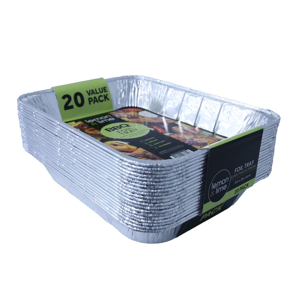 Foil Tray Value Pack 31 x 26cm - 20 Pack