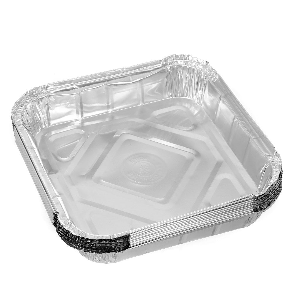 10 Pack Foil Tray with Lid 25 x 25cm