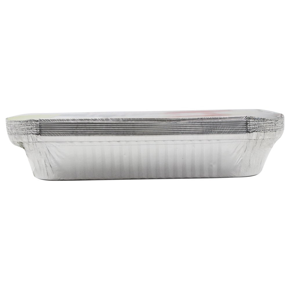 10 Pack Foil Container with Lid 32 x 26 x 5.5cm