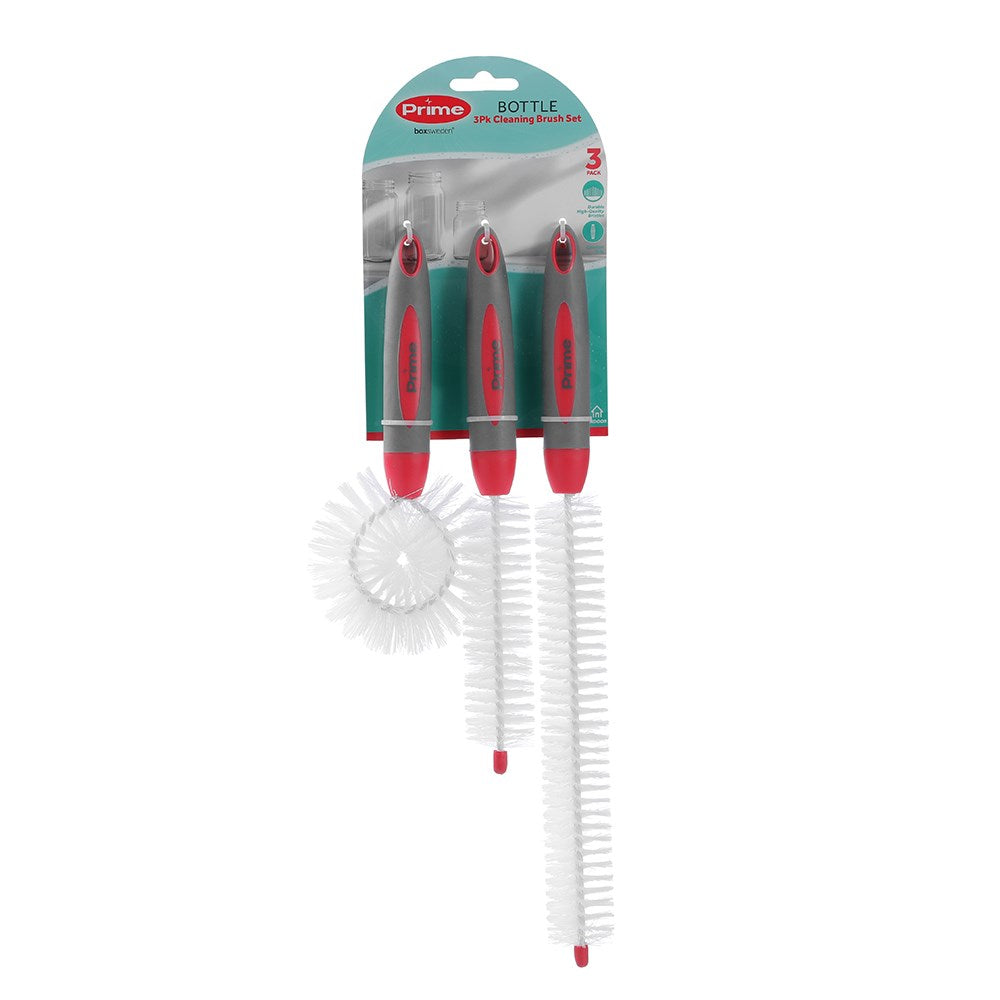3 Pack Bottle Cleaning Brush Set Assorted