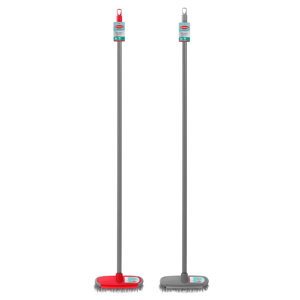 Hard Surface Scrubbing Broom 1.2M Handle 2 Assorted