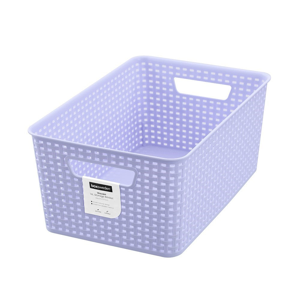 Woven Pastel Basket 26 x 39 x 16.5cm