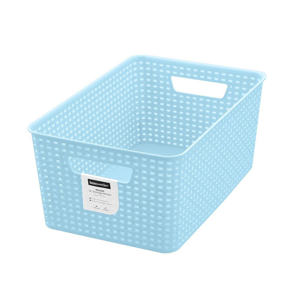 Woven Pastel Basket 26 x 39 x 16.5cm