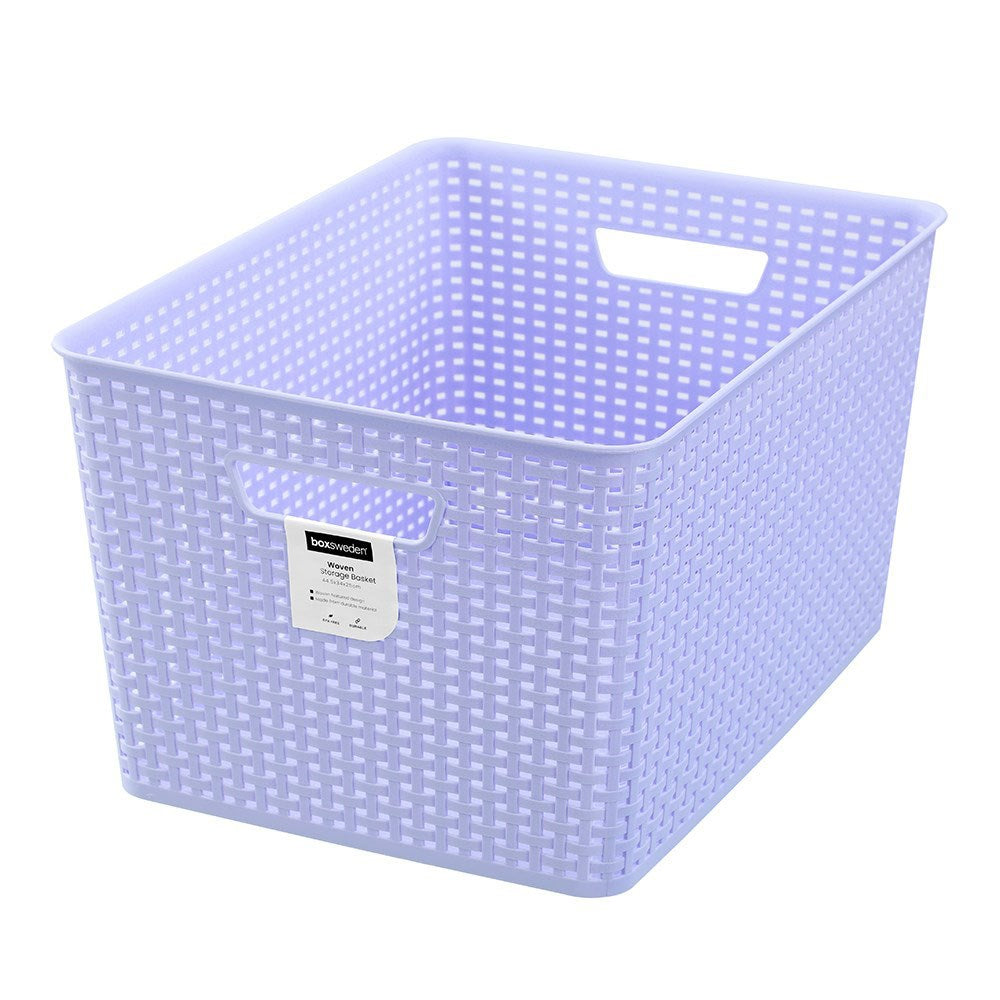 Woven Pastel Basket 28.5 x 41.5 x 22cm