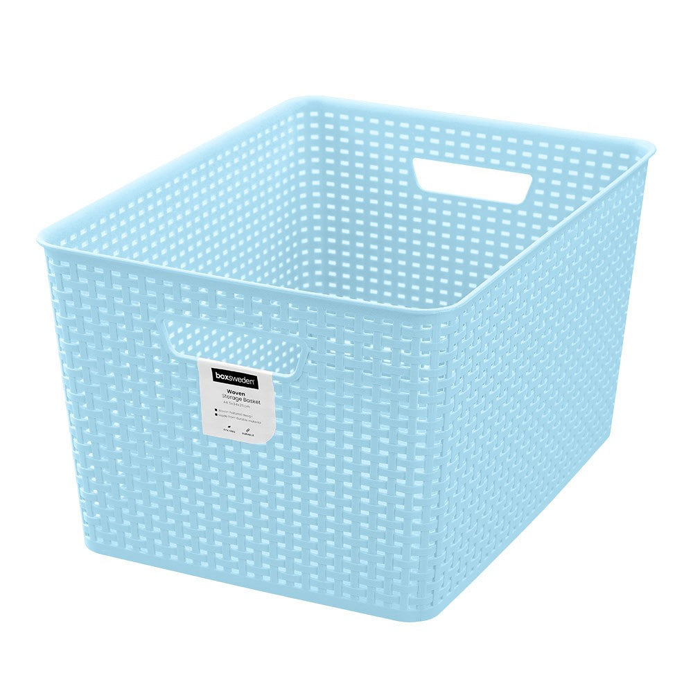 Woven Pastel Basket 28.5 x 41.5 x 22cm