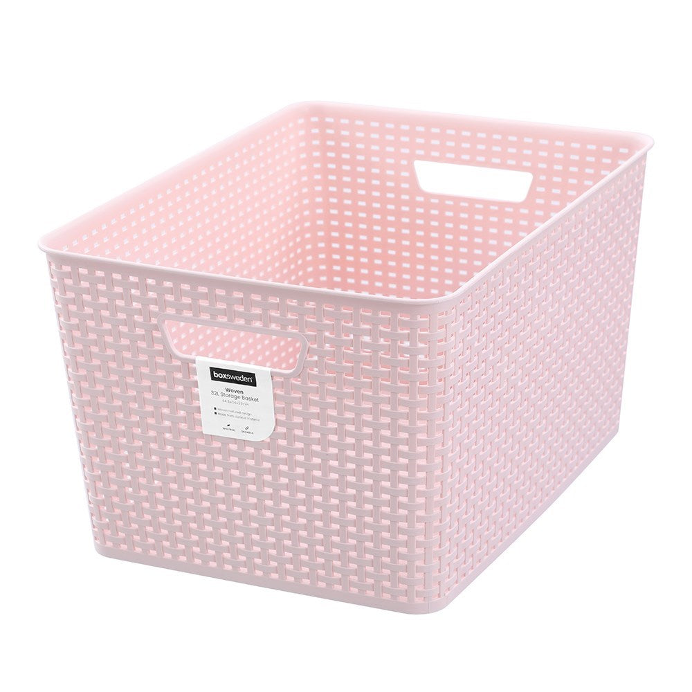Woven Pastel Basket 34 x 44 x 25cm