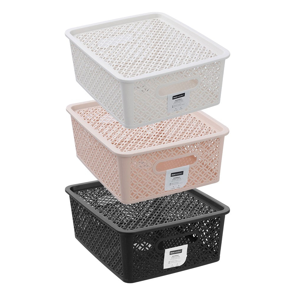 Medallion Basket With Lid 14.5L