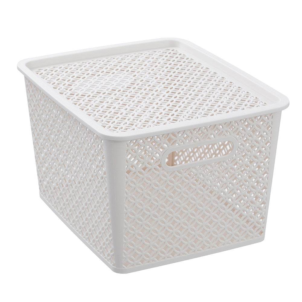 Medallion Basket With Lid 19L