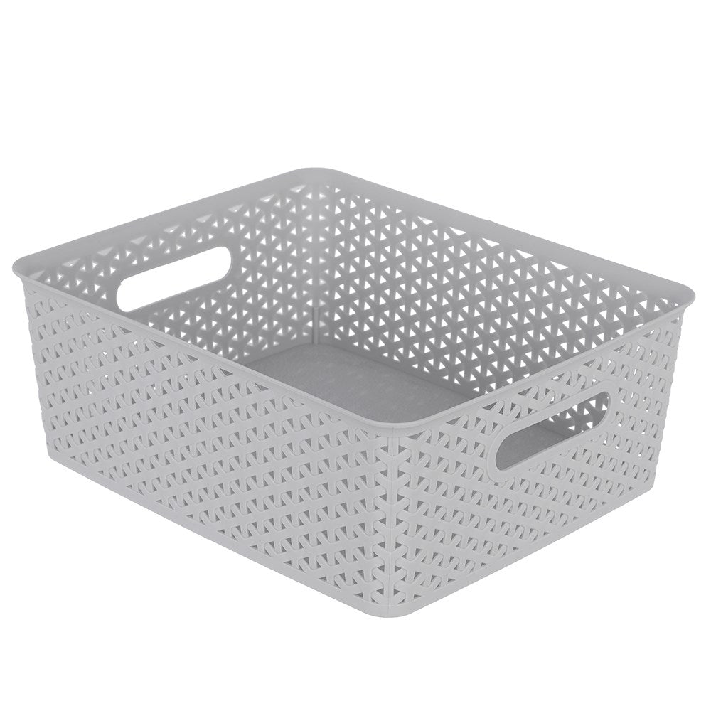 Wicker Design Organiser Basket 4 Assorted Colours