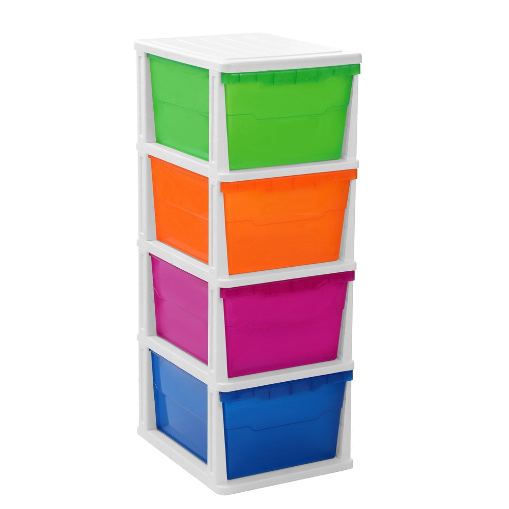 Stakit Mega 4 Drawer Storage Unit 38 x 48 x 103cm
